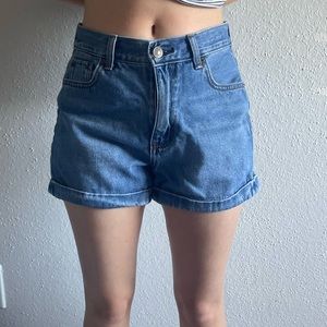 american eagle mom jean shorts